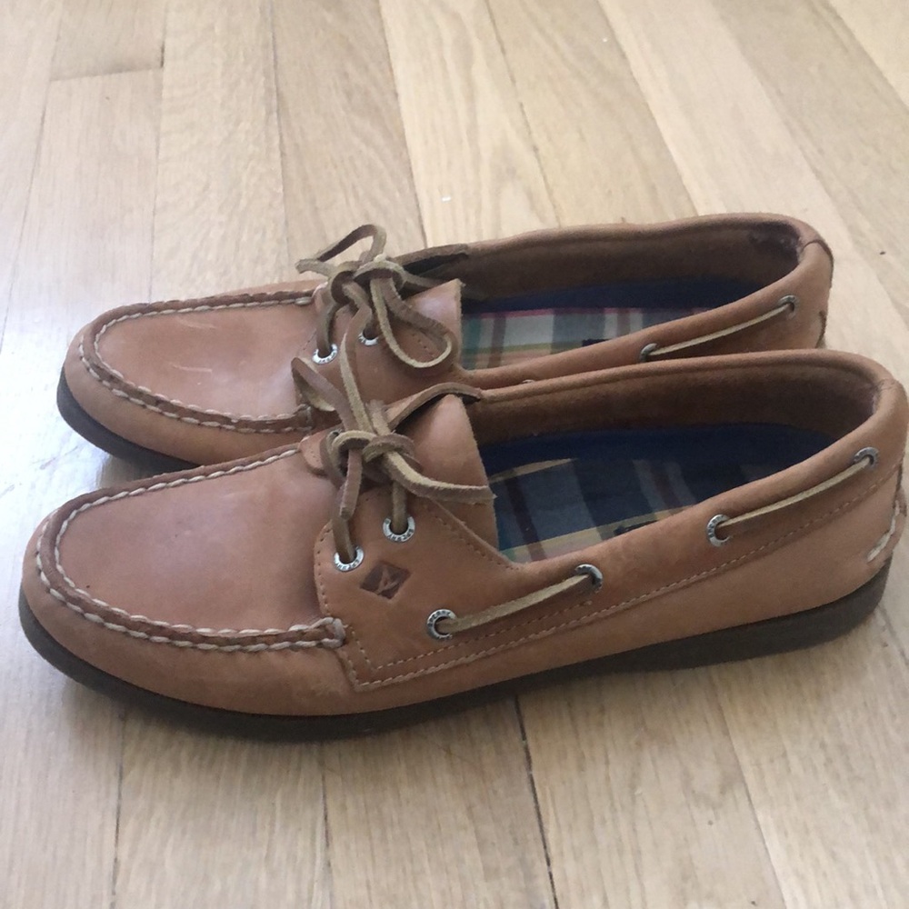 Tan Sperry Boat Shoes